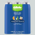 Gilette sensitive advanced-shave-gel island breeze-pack of 3-Alcohol free Dye free-Parabens free